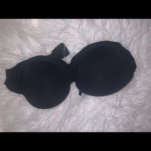 PINK black strapless push-up bra
